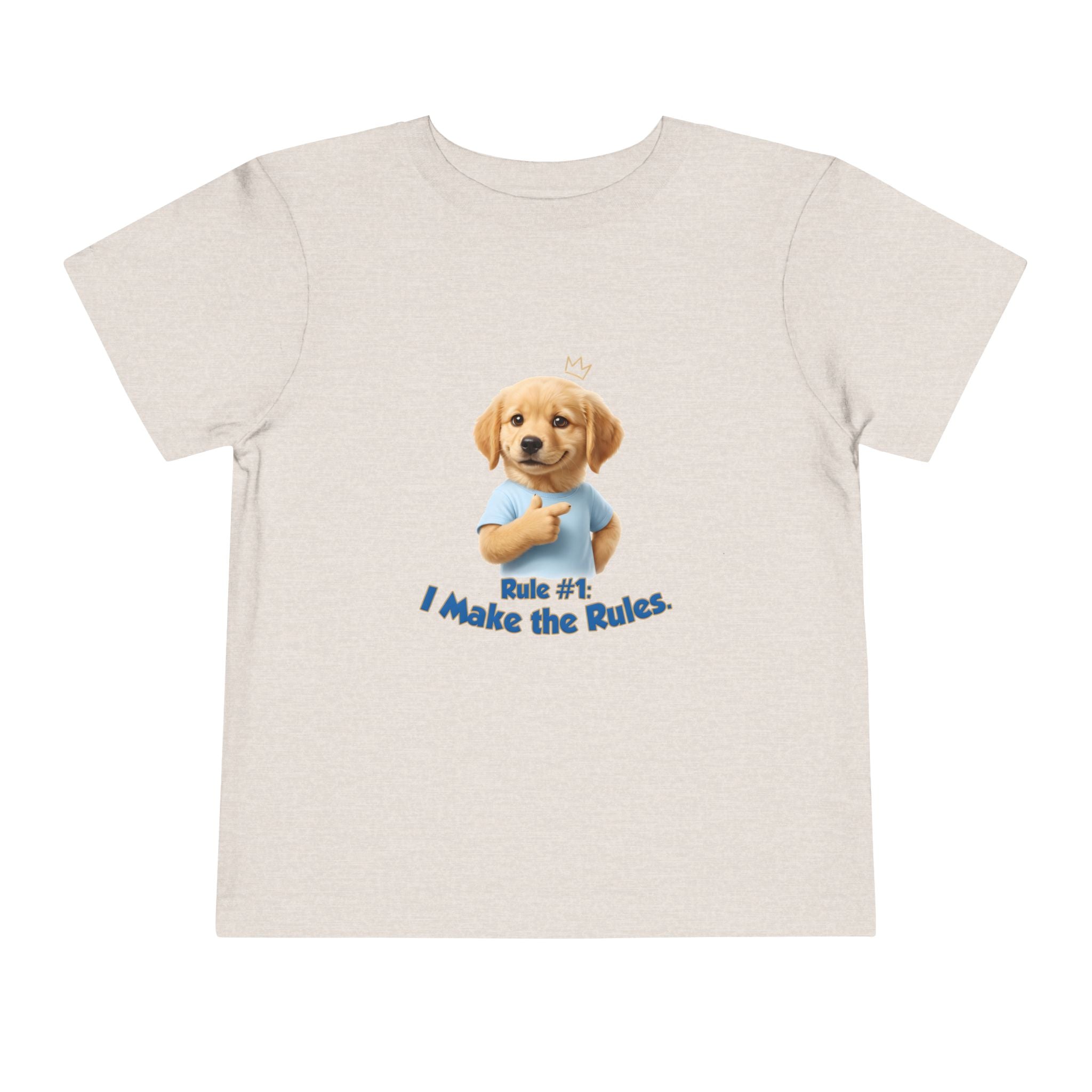 Rule #1: I Make the Rules – Cute Dog T-Shirt | Funny Puppy Boss Graphic Tee (Unisex)