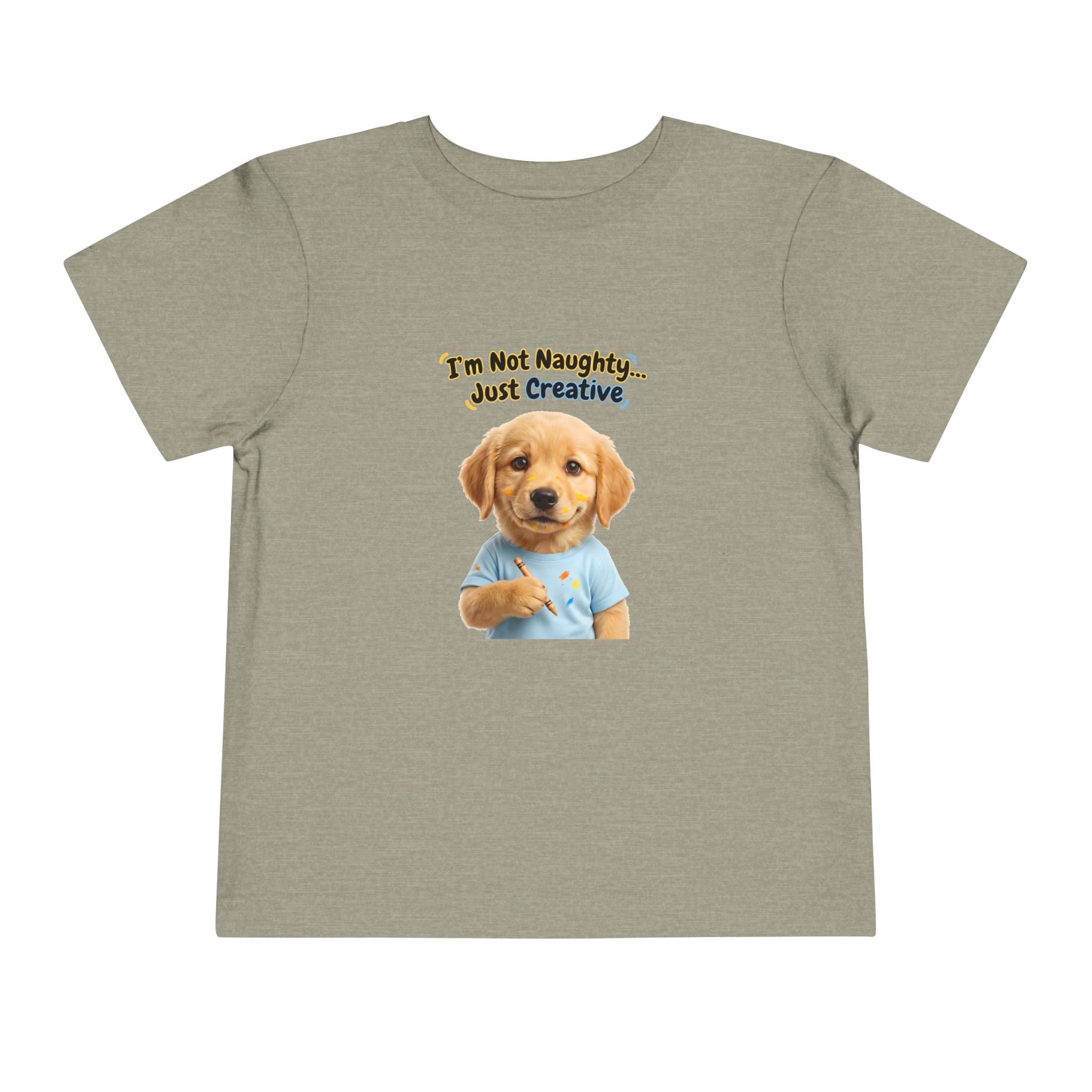 I’m Not Naughty… Just Creative – Cute Puppy T-Shirt | Funny Artist Dog Tee (Unisex)