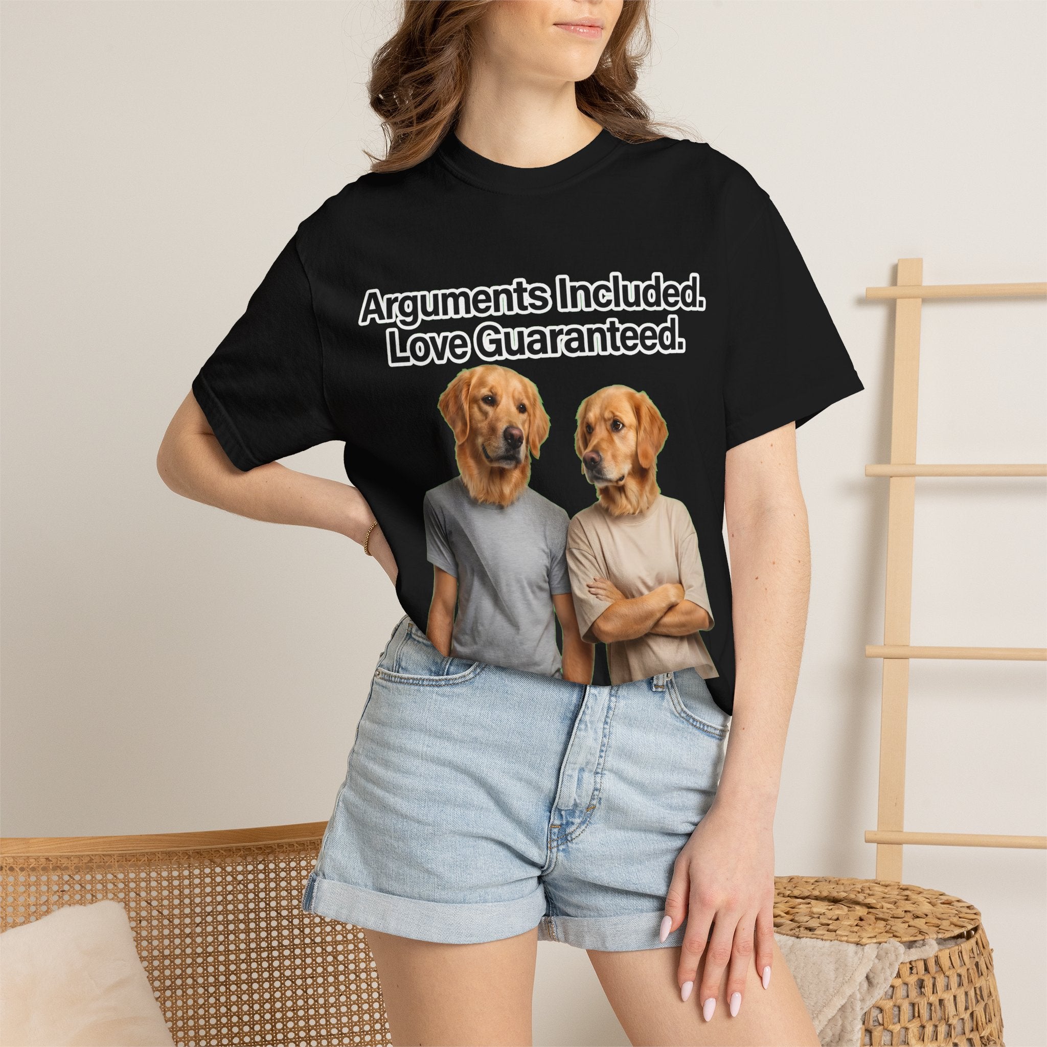 Arguments Included, Love Guaranteed – Funny Couple T-Shirt | Matching Relationship Tee (Unisex)