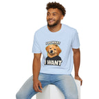 Golden Retriever Portrait I DO WHAT I WANT T-Shirt | Dog Graphic Tee