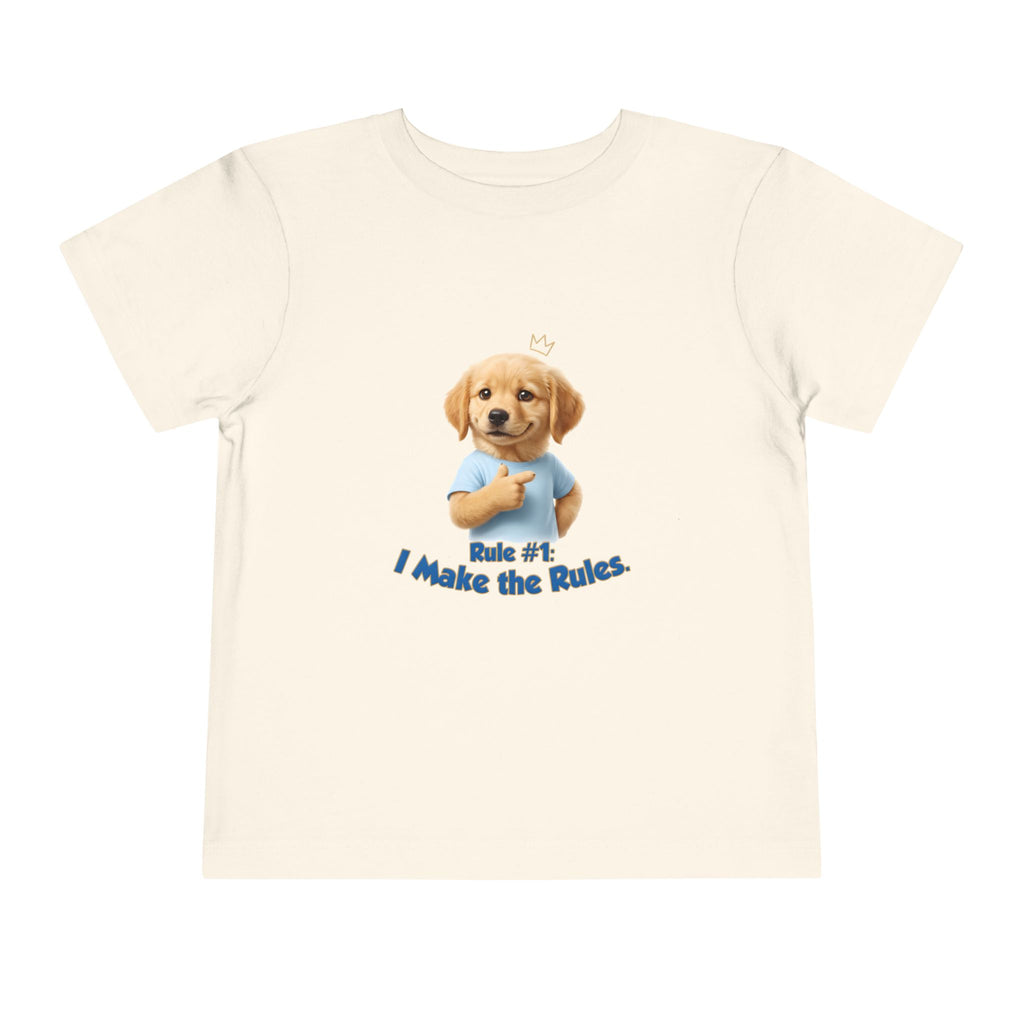 Rule #1: I Make the Rules – Cute Dog T-Shirt | Funny Puppy Boss Graphic Tee (Unisex)