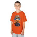 I'm Not Naughty Just Creative Kids T-Shirt | Puppy Artist Paintbrush