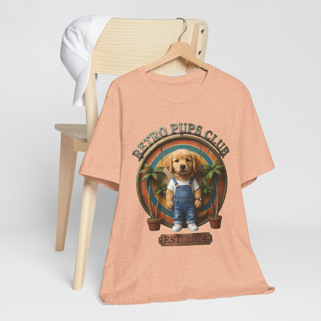 Retro Pups Club Tee – Vintage Puppy Graphic T-Shirt (Est. 2024)