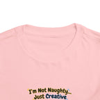 I'm Not Naughty Just Creative Puppy Tee | Cute Labrador Puppy Toddler Shirt