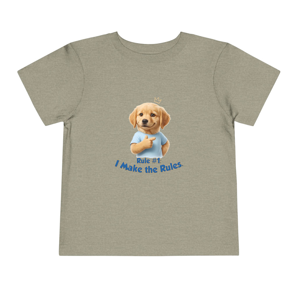 Rule #1: I Make the Rules – Cute Dog T-Shirt | Funny Puppy Boss Graphic Tee (Unisex)