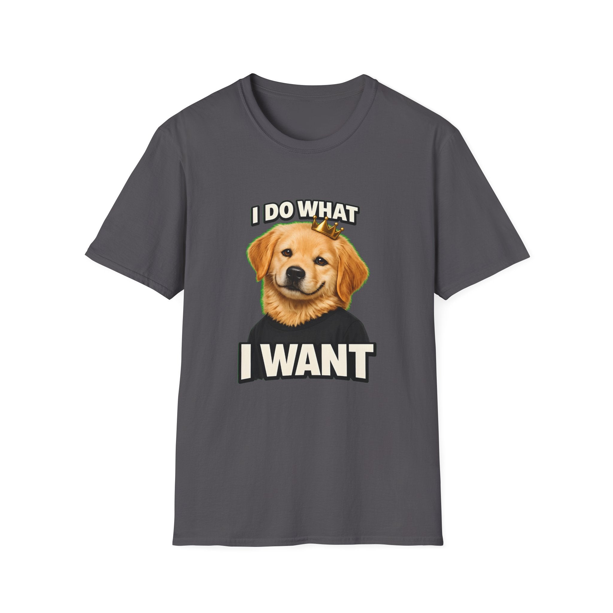 Golden Retriever Portrait I DO WHAT I WANT T-Shirt | Dog Graphic Tee