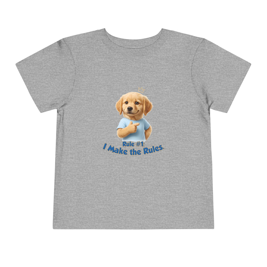 Rule #1: I Make the Rules – Cute Dog T-Shirt | Funny Puppy Boss Graphic Tee (Unisex)
