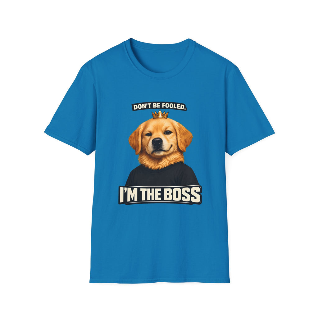 Golden Retriever 'I'm the Boss' T-Shirt | Dog Crown Design