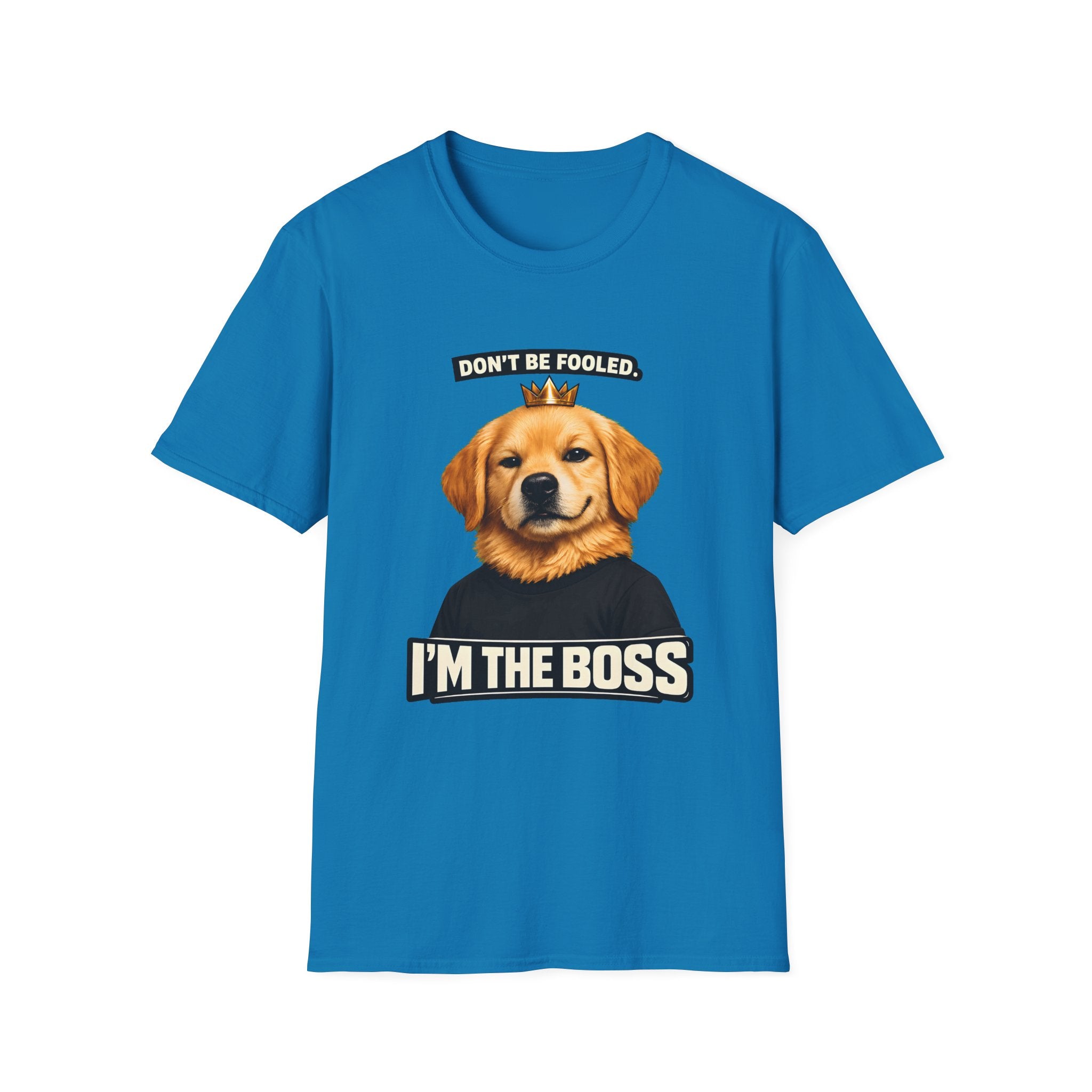 Golden Retriever 'I'm the Boss' T-Shirt | Dog Crown Design