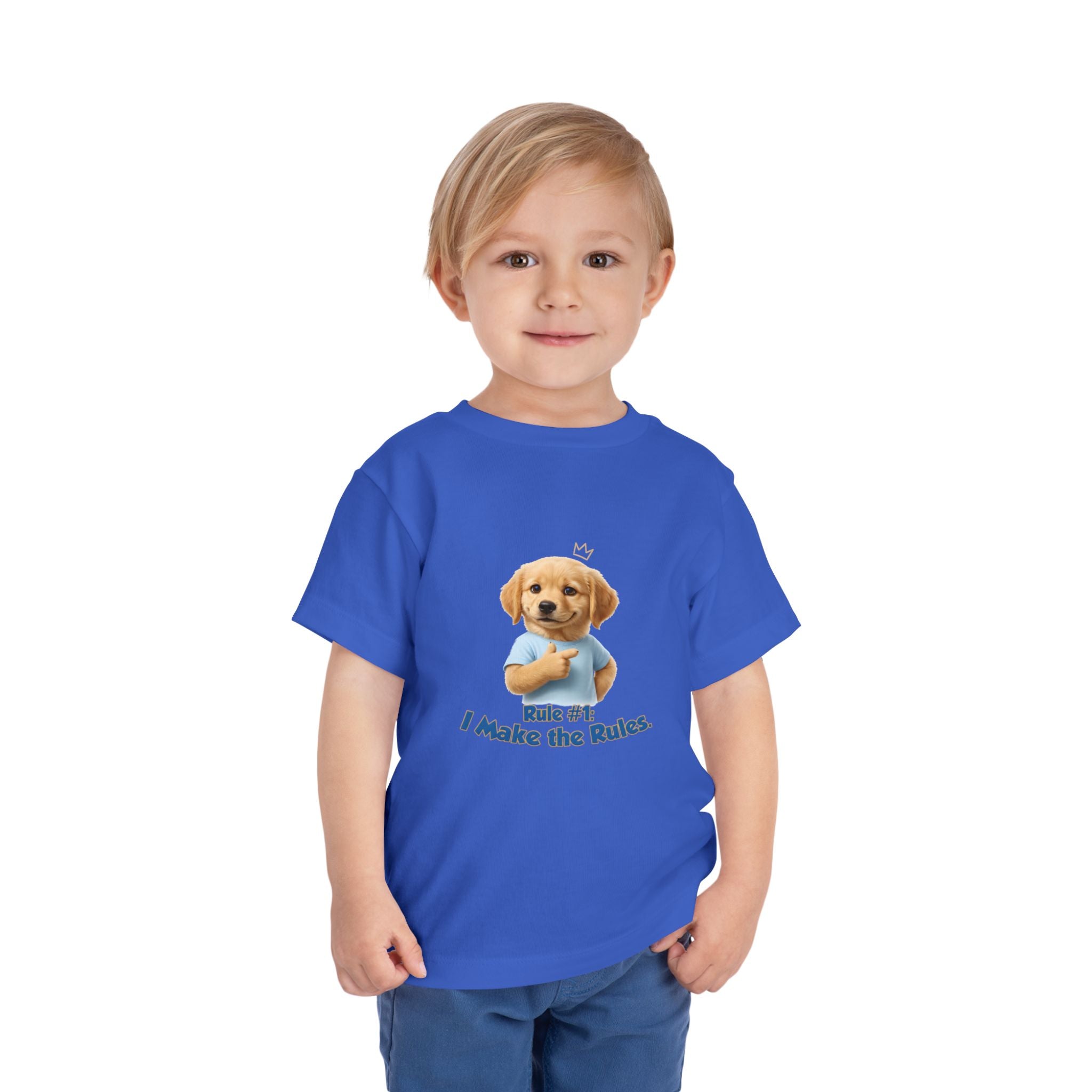 Rule #1: I Make the Rules – Cute Dog T-Shirt | Funny Puppy Boss Graphic Tee (Unisex)