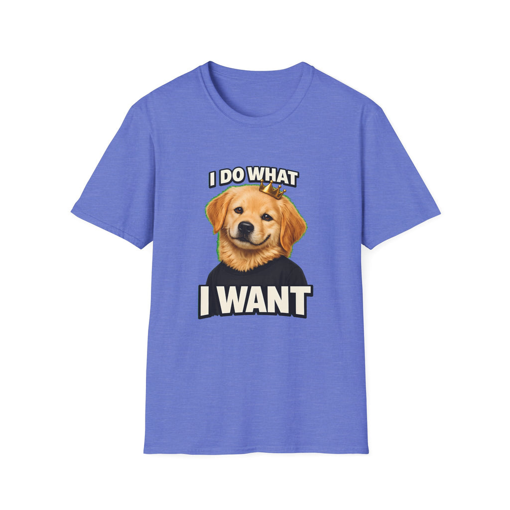 Golden Retriever Portrait I DO WHAT I WANT T-Shirt | Dog Graphic Tee