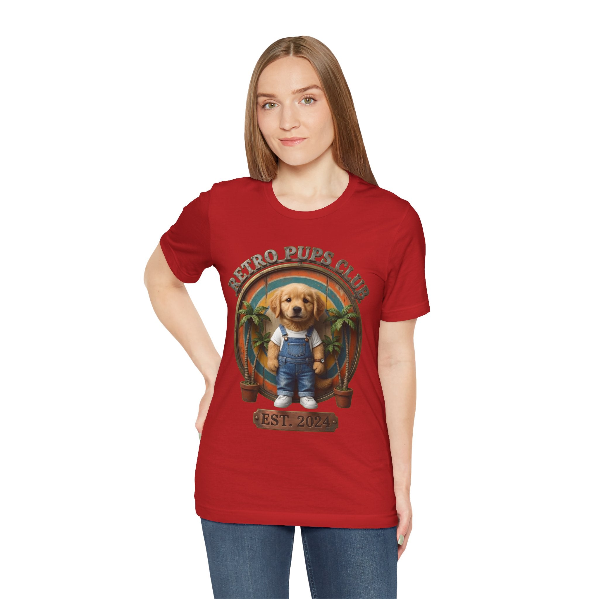 Retro Pups Club Tee – Vintage Puppy Graphic T-Shirt (Est. 2024)