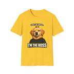 Golden Retriever 'I'm the Boss' T-Shirt | Dog Crown Design
