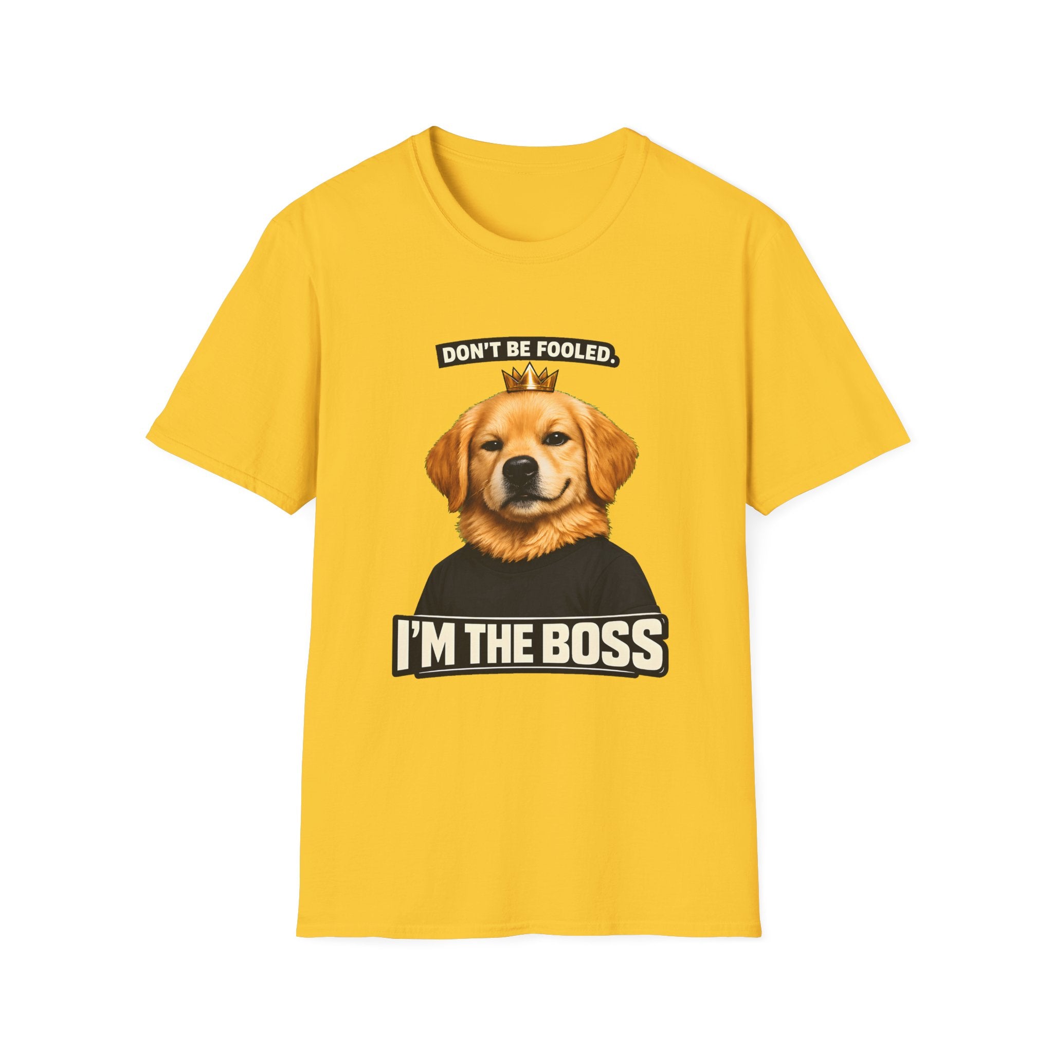 Golden Retriever 'I'm the Boss' T-Shirt | Dog Crown Design