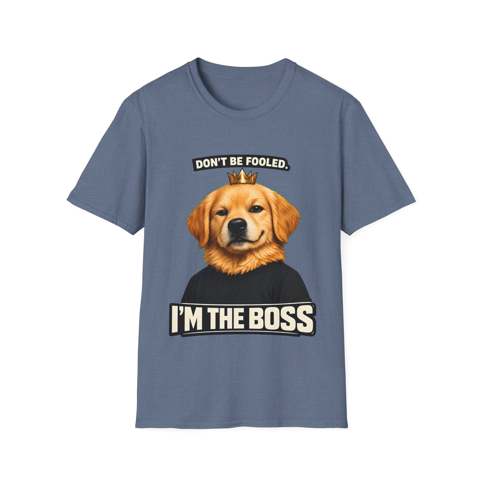 Golden Retriever 'I'm the Boss' T-Shirt | Dog Crown Design