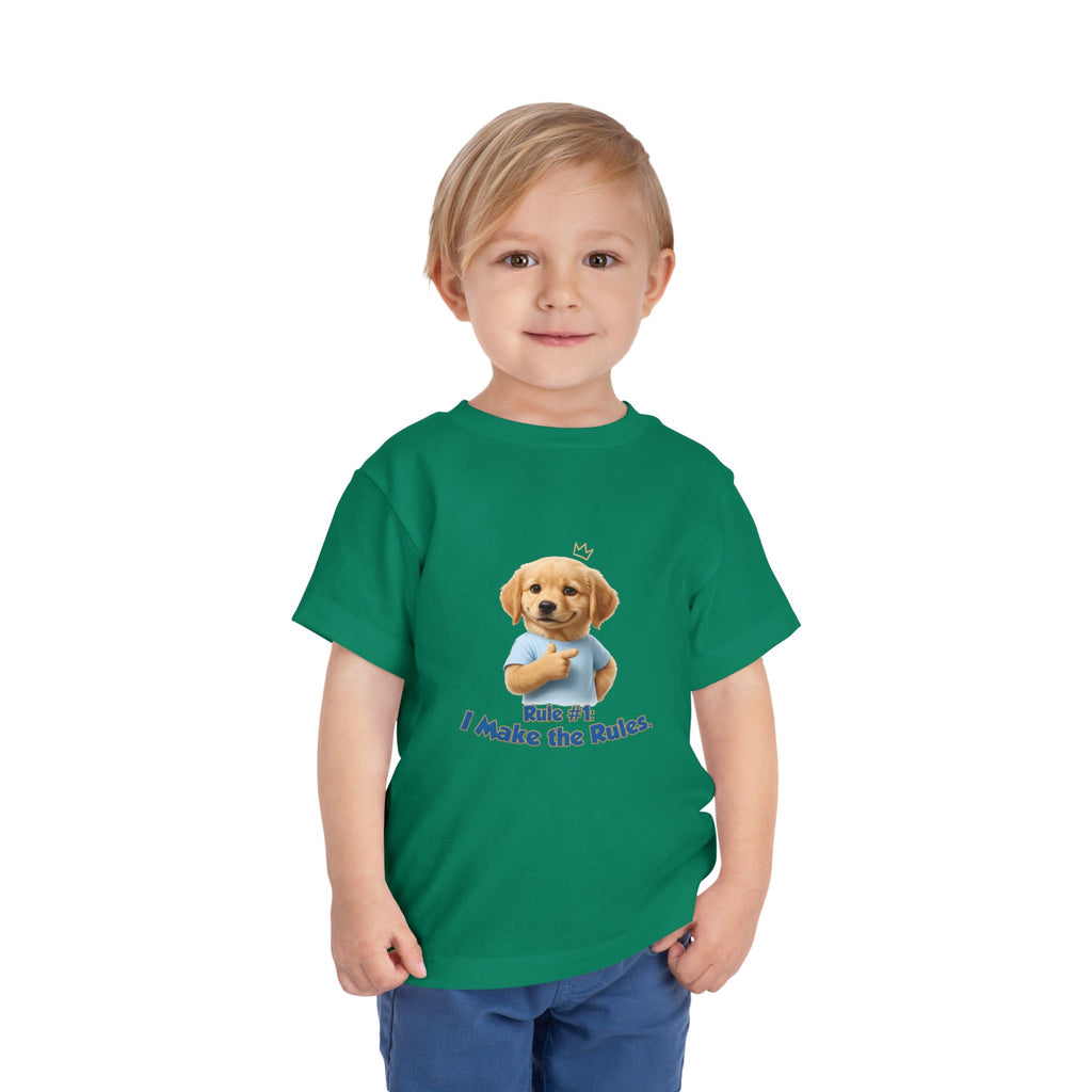 Rule #1: I Make the Rules – Cute Dog T-Shirt | Funny Puppy Boss Graphic Tee (Unisex)