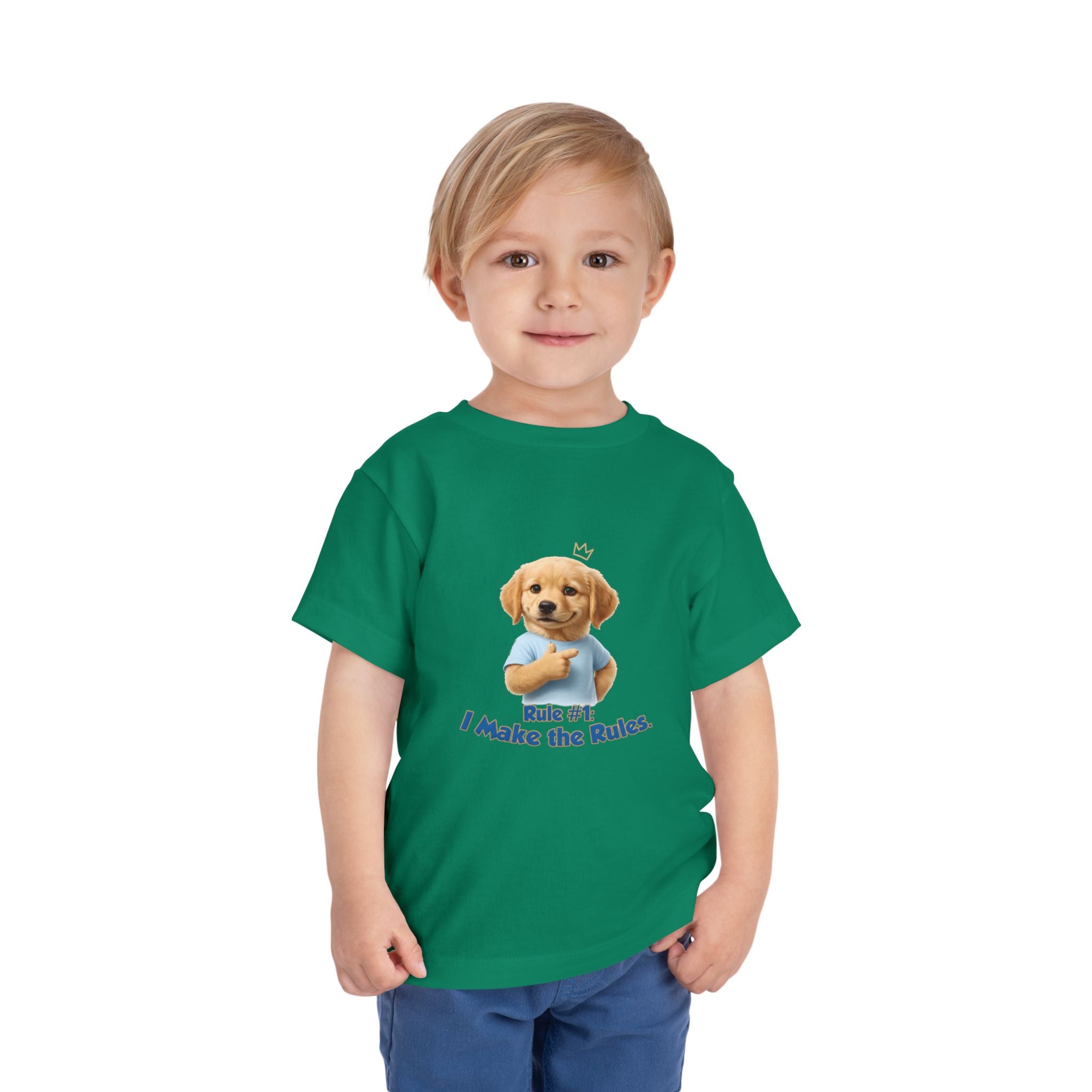 Rule #1: I Make the Rules – Cute Dog T-Shirt | Funny Puppy Boss Graphic Tee (Unisex)