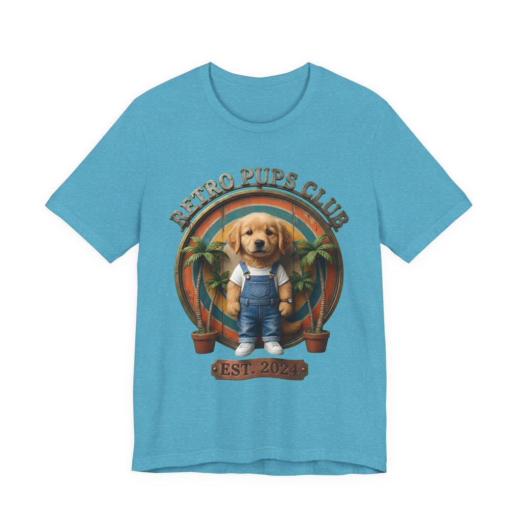 Retro Pups Club Tee – Vintage Puppy Graphic T-Shirt (Est. 2024)