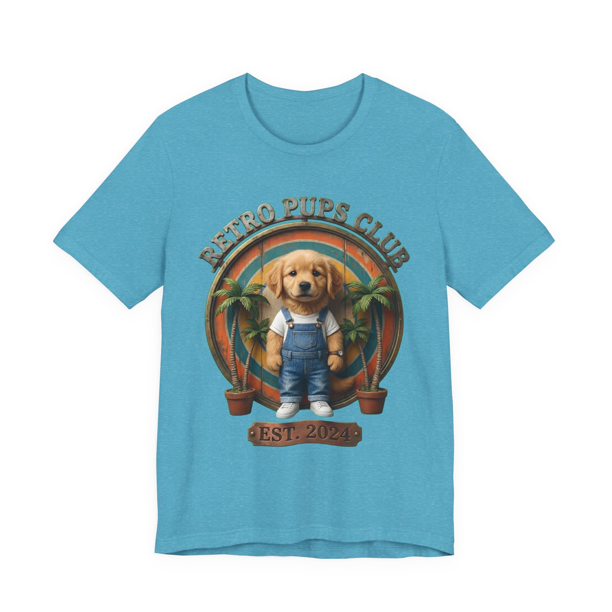 Retro Pups Club Tee – Vintage Puppy Graphic T-Shirt (Est. 2024)