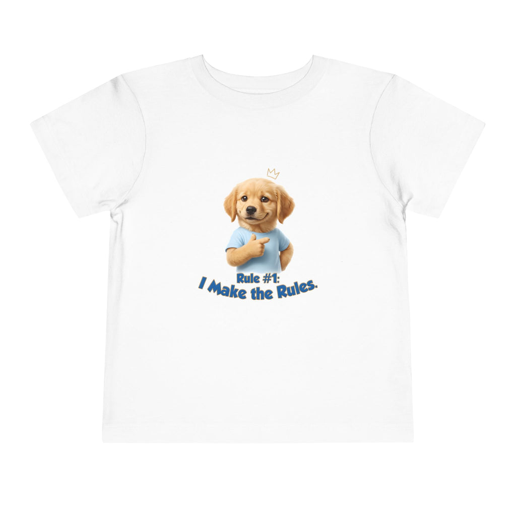 Rule #1: I Make the Rules – Cute Dog T-Shirt | Funny Puppy Boss Graphic Tee (Unisex)