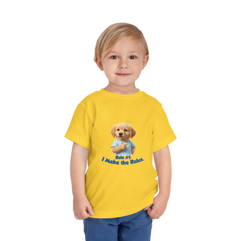 Rule #1: I Make the Rules – Cute Dog T-Shirt | Funny Puppy Boss Graphic Tee (Unisex)