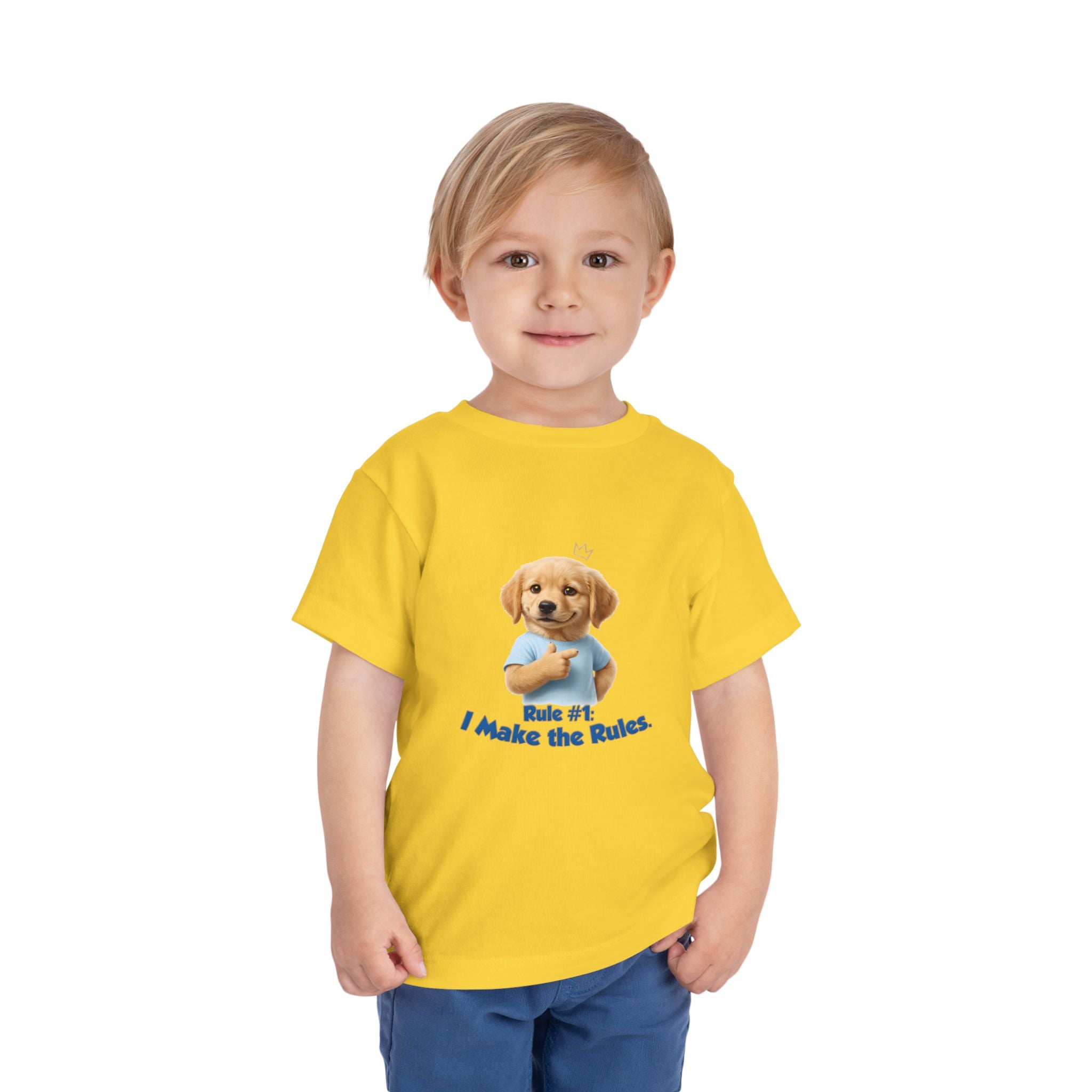 Rule #1: I Make the Rules – Cute Dog T-Shirt | Funny Puppy Boss Graphic Tee (Unisex)