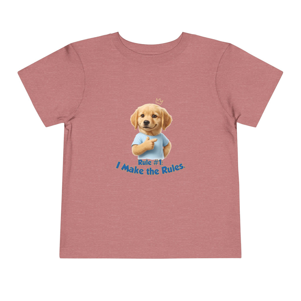 Rule #1: I Make the Rules – Cute Dog T-Shirt | Funny Puppy Boss Graphic Tee (Unisex)