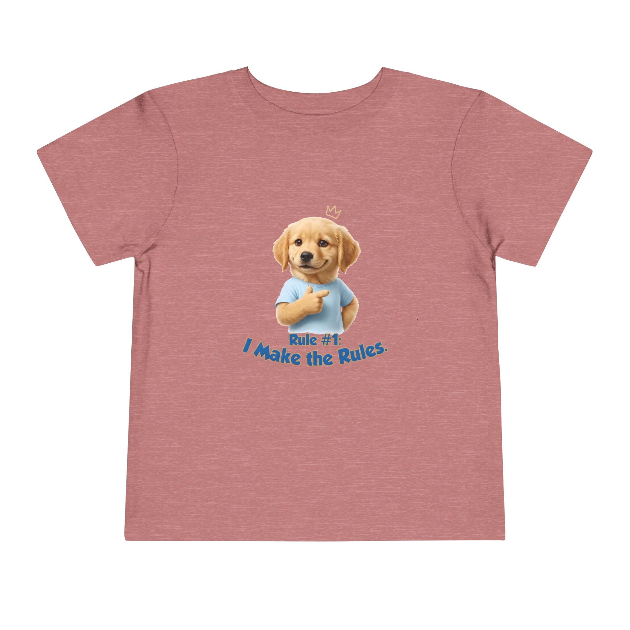 Rule #1: I Make the Rules – Cute Dog T-Shirt | Funny Puppy Boss Graphic Tee (Unisex)