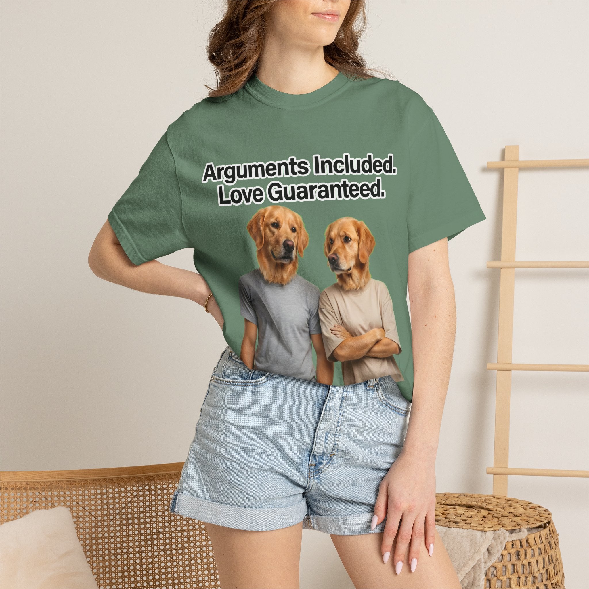 Arguments Included, Love Guaranteed – Funny Couple T-Shirt | Matching Relationship Tee (Unisex)