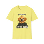 Golden Retriever 'I'm the Boss' T-Shirt | Dog Crown Design