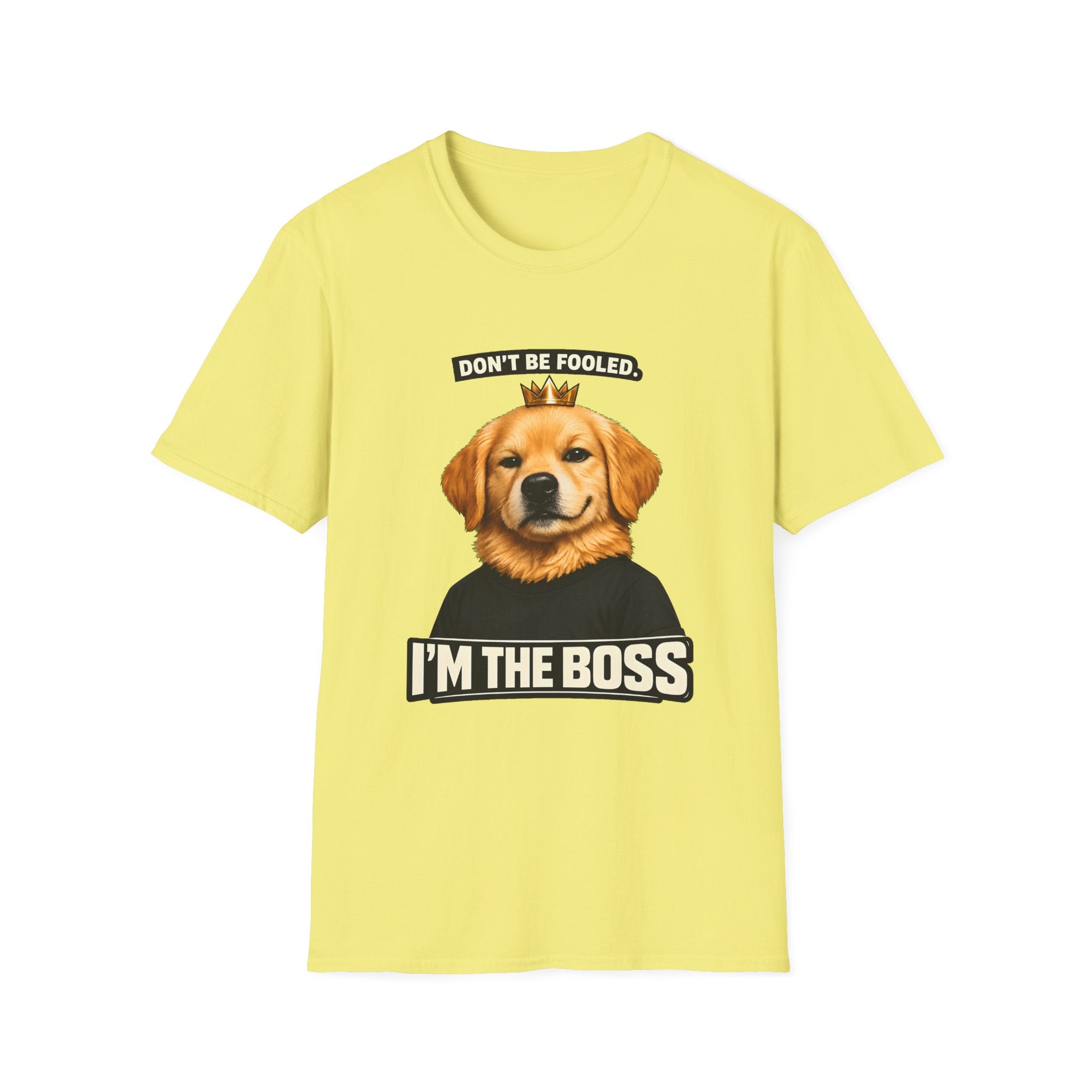 Golden Retriever 'I'm the Boss' T-Shirt | Dog Crown Design