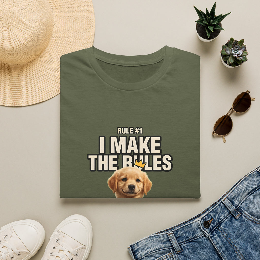 I Make the Rules Dog Graphic Tee | Golden Retriever Puppy Shirt