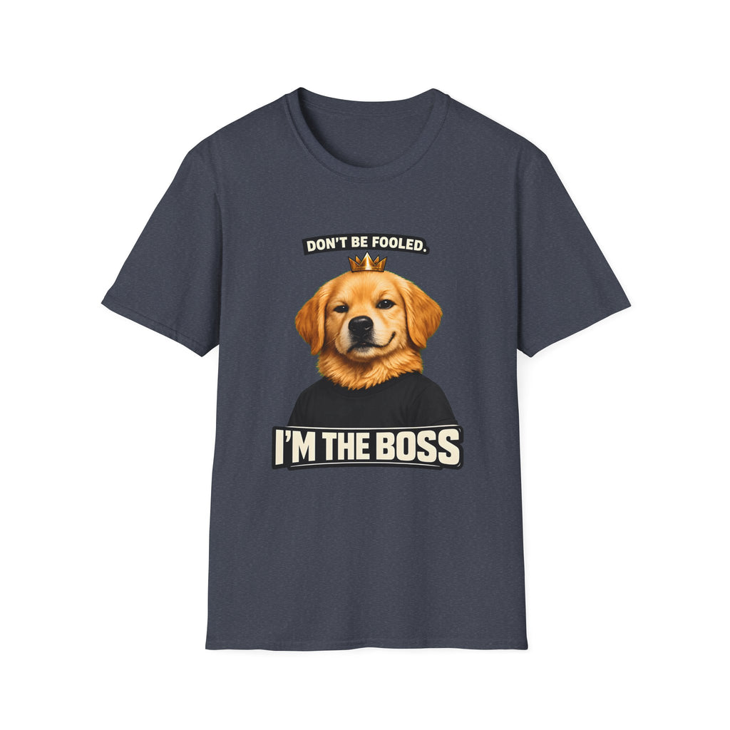 Golden Retriever 'I'm the Boss' T-Shirt | Dog Crown Design
