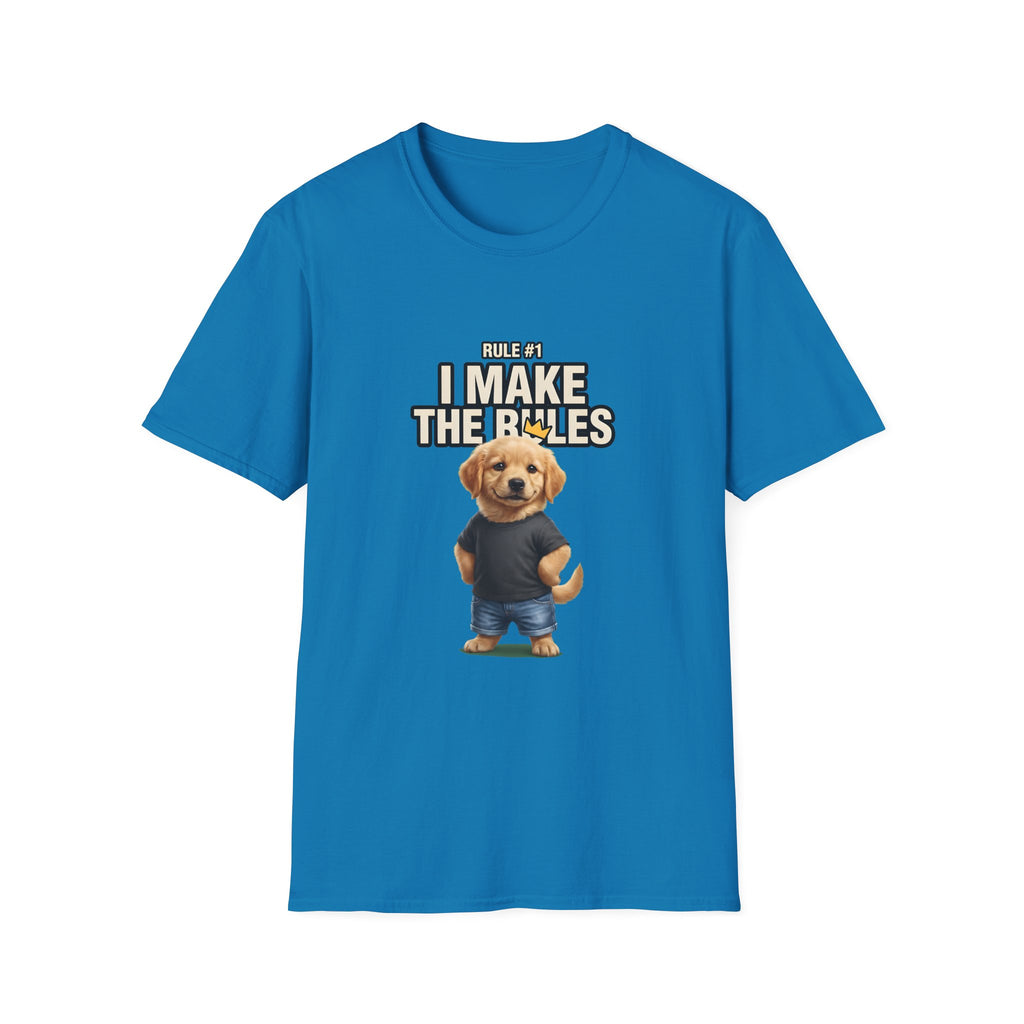 I Make the Rules Dog Graphic Tee | Golden Retriever Puppy Shirt