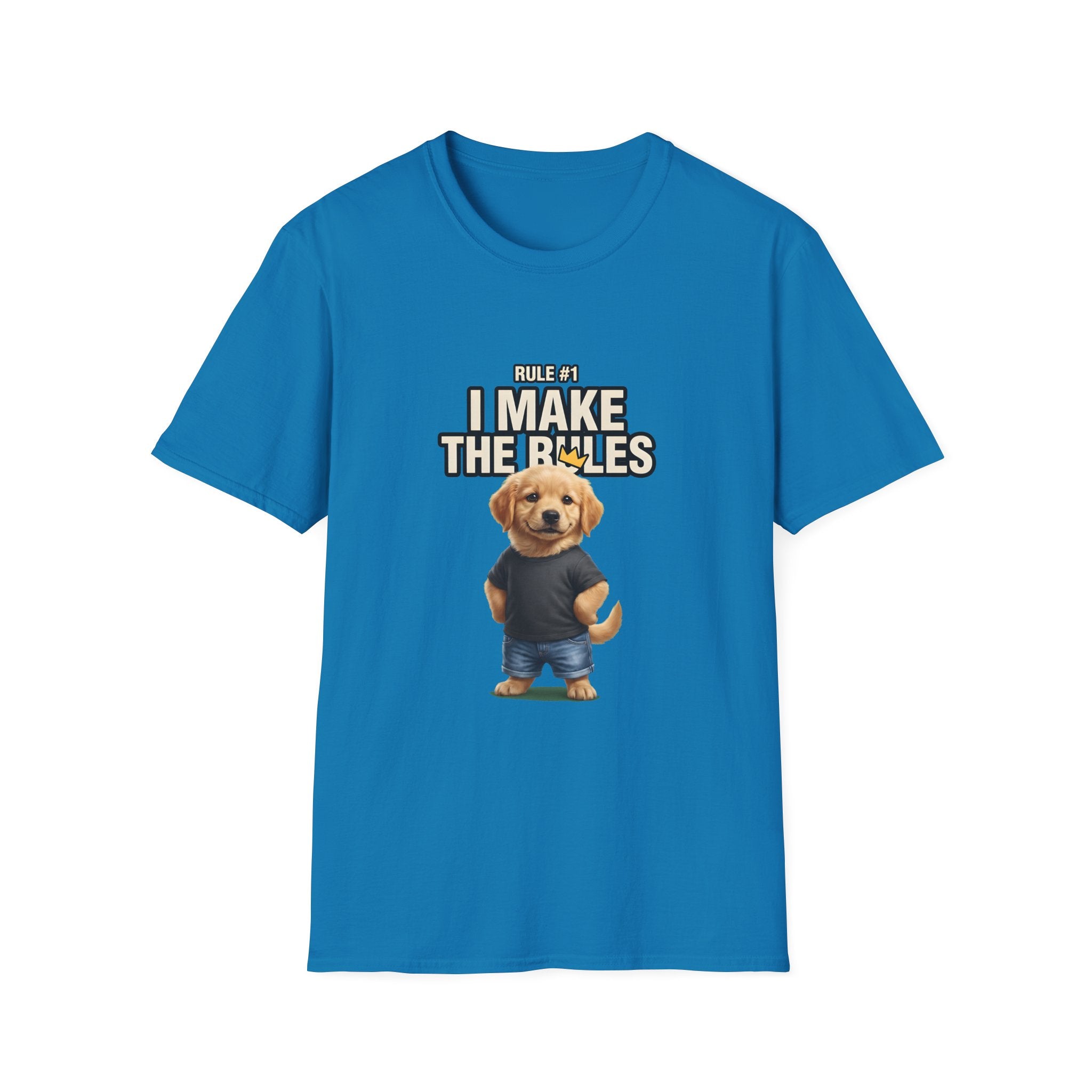 I Make the Rules Dog Graphic Tee | Golden Retriever Puppy Shirt