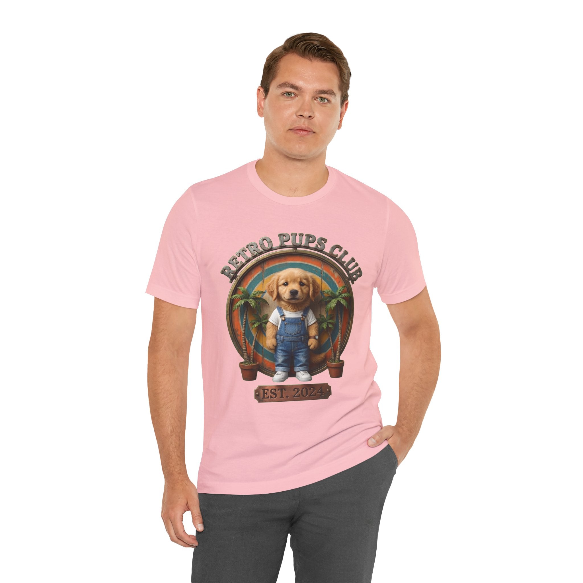 Retro Pups Club Tee – Vintage Puppy Graphic T-Shirt (Est. 2024)