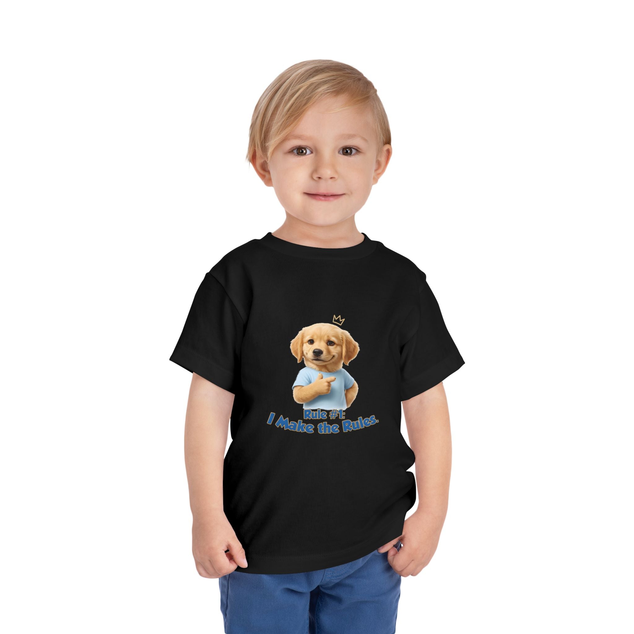 Rule #1: I Make the Rules – Cute Dog T-Shirt | Funny Puppy Boss Graphic Tee (Unisex)