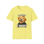 Golden Retriever Portrait I DO WHAT I WANT T-Shirt | Dog Graphic Tee