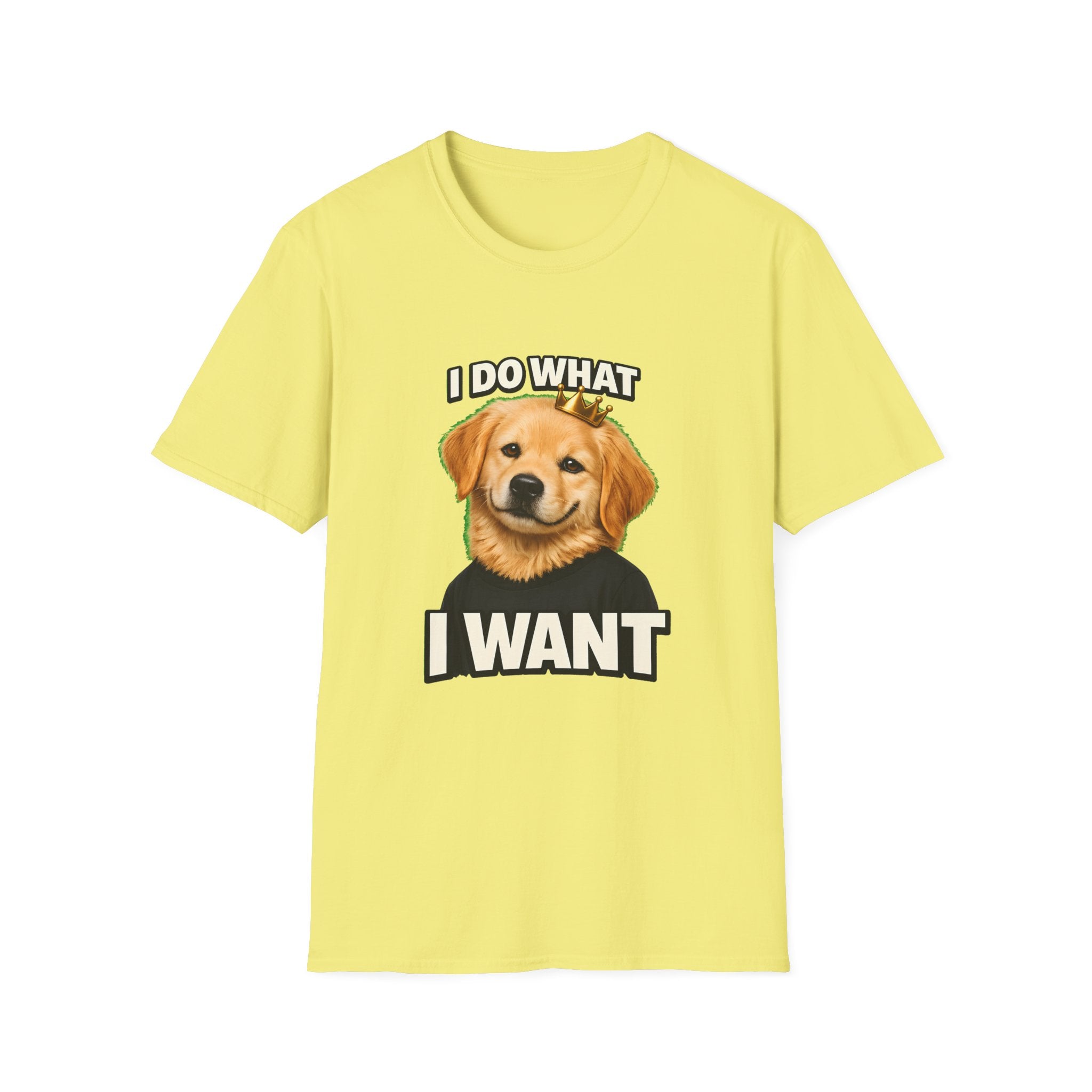Golden Retriever Portrait I DO WHAT I WANT T-Shirt | Dog Graphic Tee