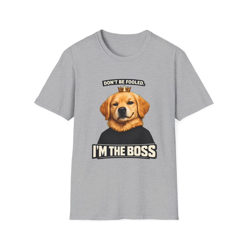 Golden Retriever 'I'm the Boss' T-Shirt | Dog Crown Design