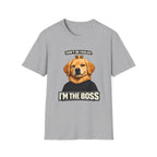 Golden Retriever 'I'm the Boss' T-Shirt | Dog Crown Design