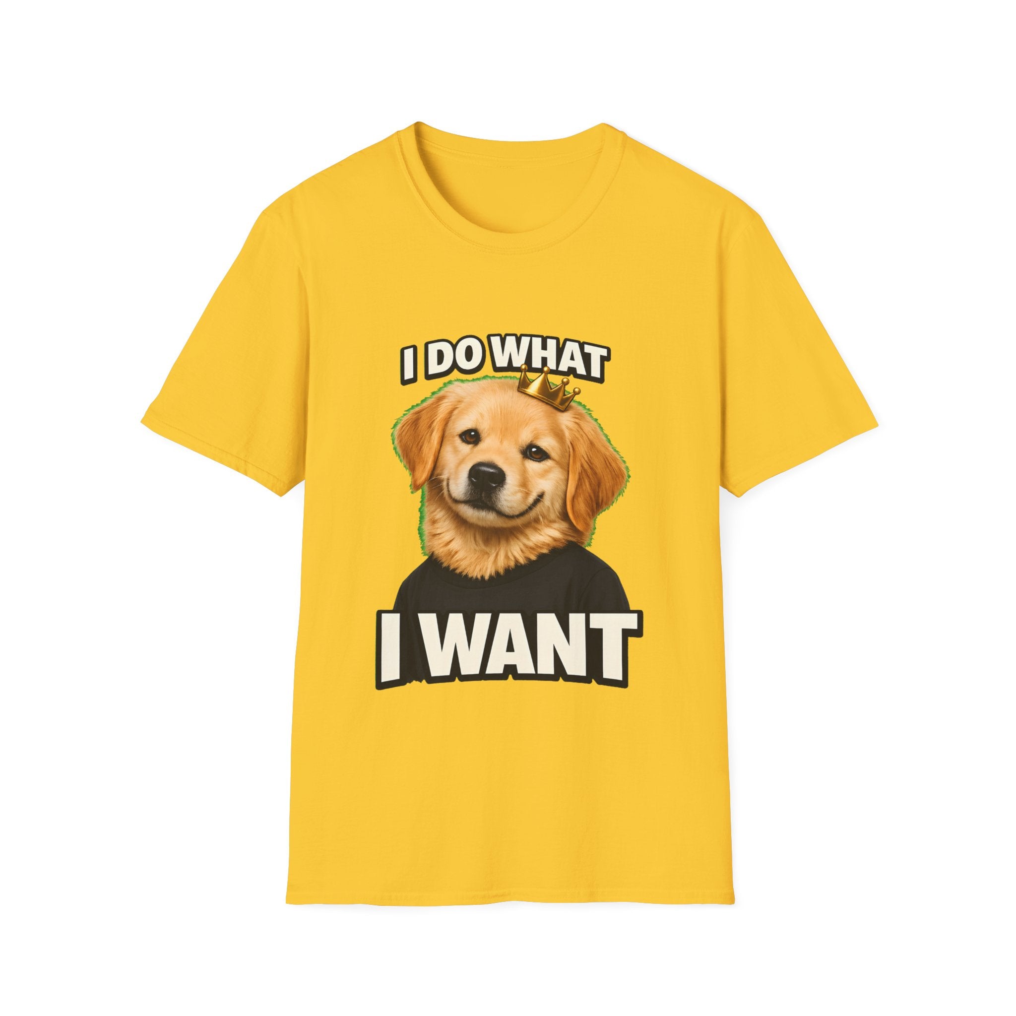 I Do What I Want – Funny Dog Attitude T-Shirt | Cute Golden Puppy Tee (Unisex)