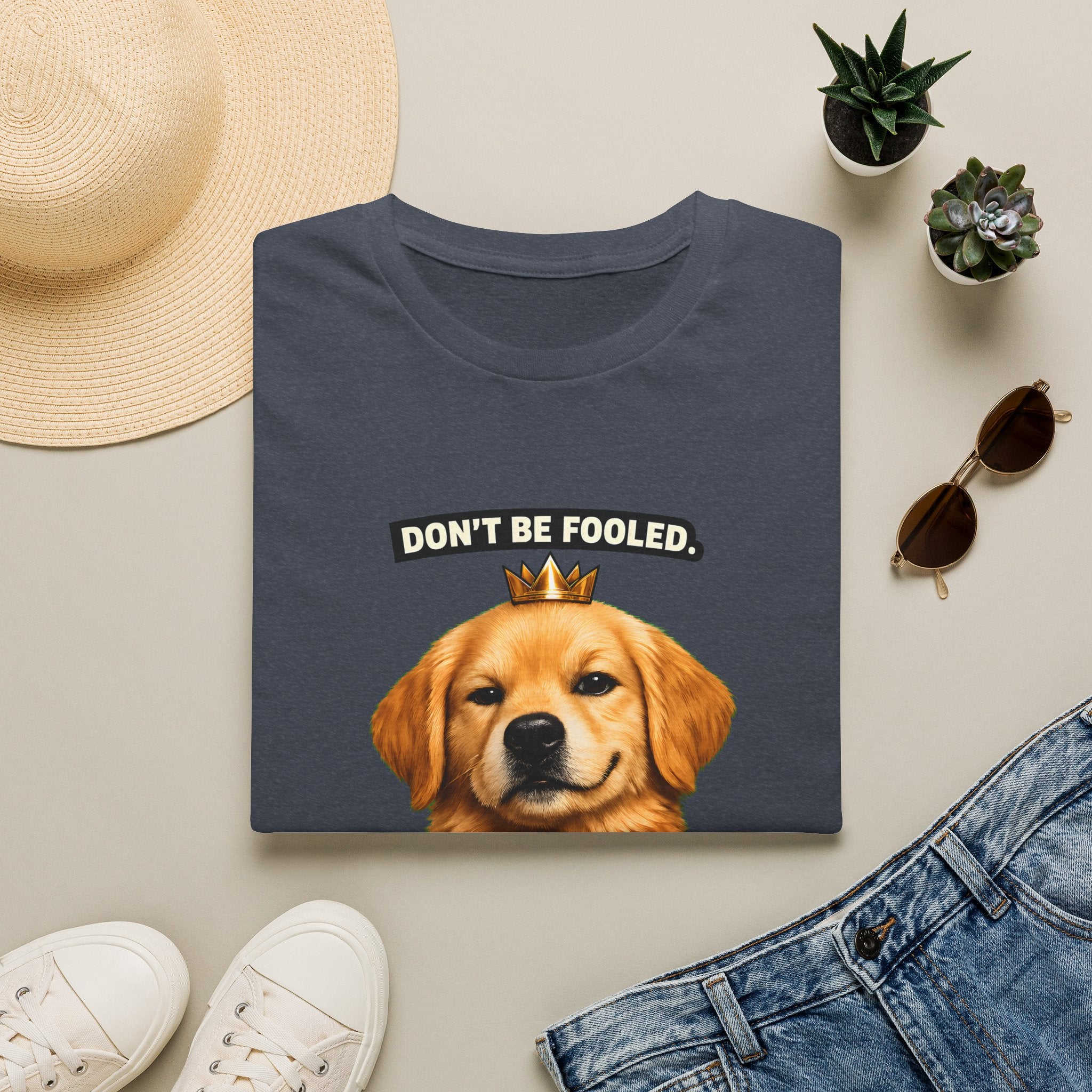 Golden Retriever 'I'm the Boss' T-Shirt | Dog Crown Design