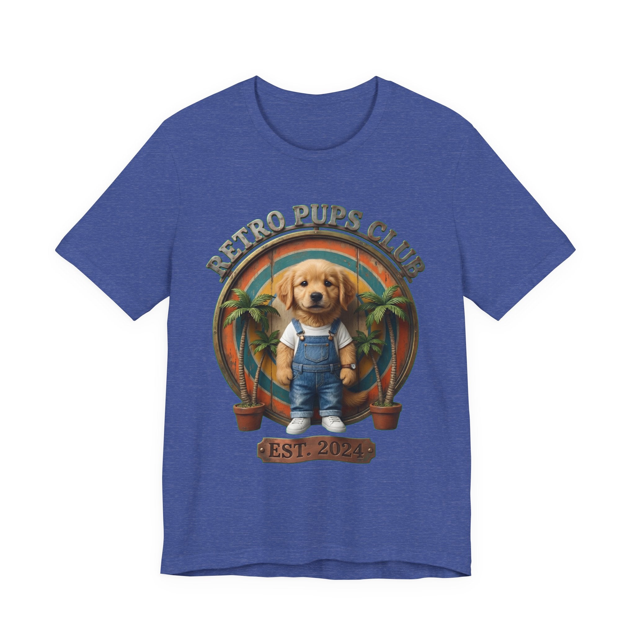 Retro Pups Club Tee – Vintage Puppy Graphic T-Shirt (Est. 2024)