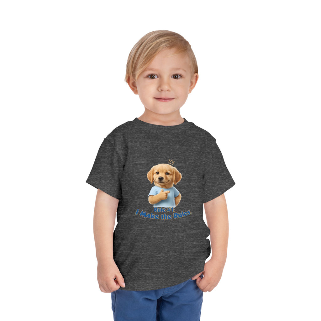 Rule #1: I Make the Rules – Cute Dog T-Shirt | Funny Puppy Boss Graphic Tee (Unisex)