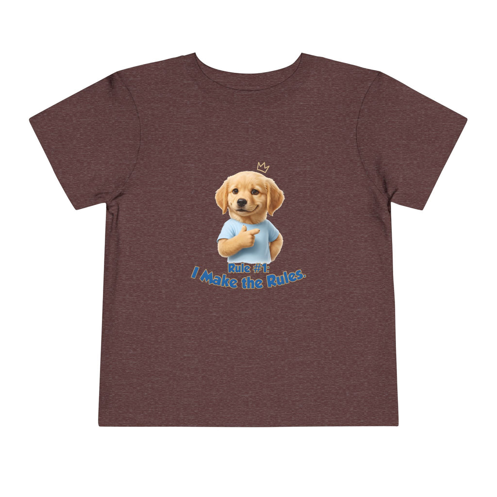 Rule #1: I Make the Rules – Cute Dog T-Shirt | Funny Puppy Boss Graphic Tee (Unisex)
