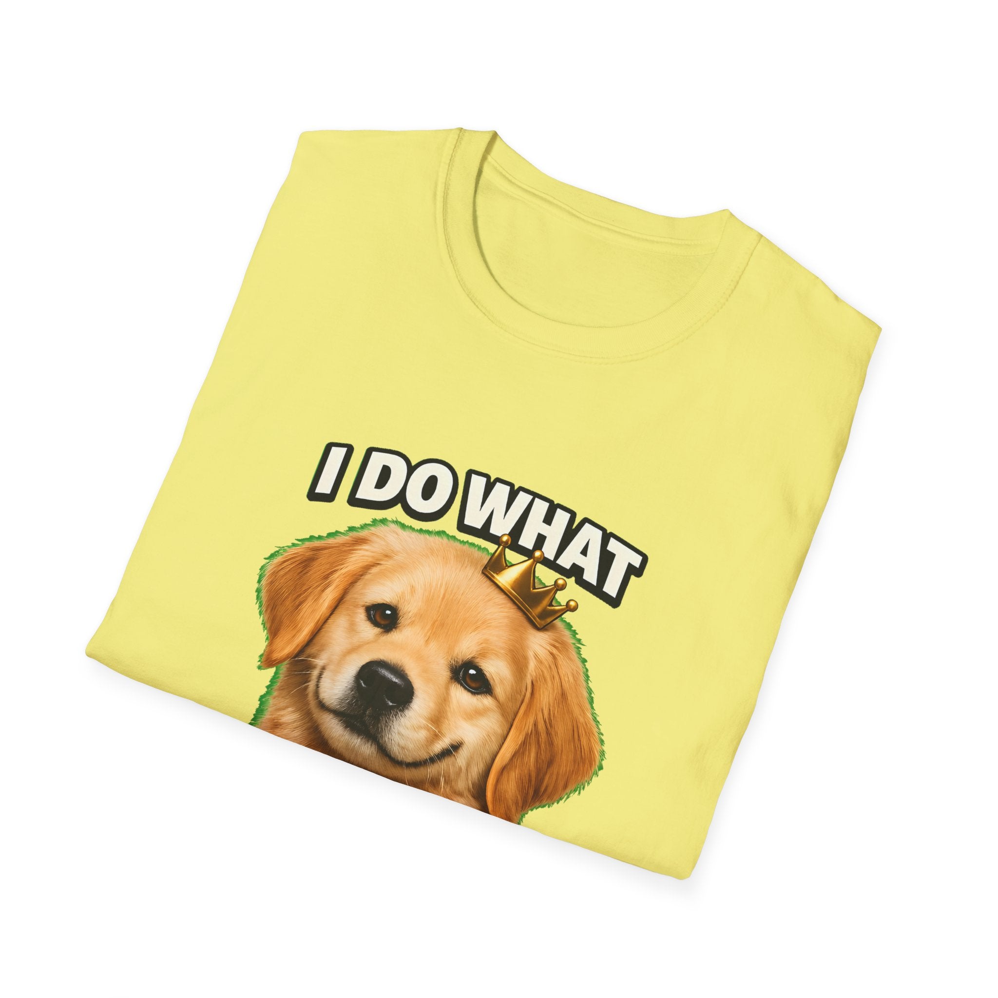 I Do What I Want – Funny Dog Attitude T-Shirt | Cute Golden Puppy Tee (Unisex)