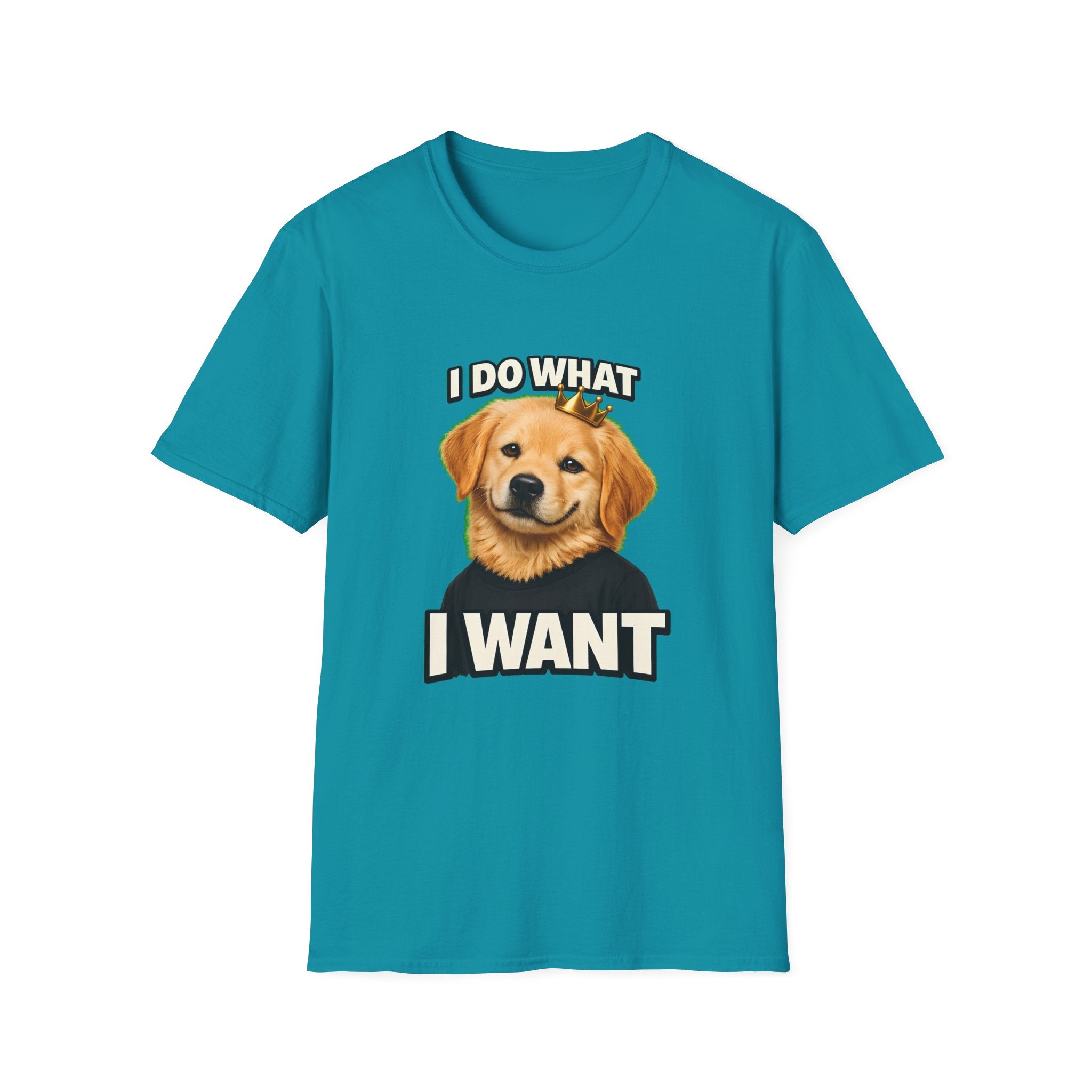 Golden Retriever Portrait I DO WHAT I WANT T-Shirt | Dog Graphic Tee