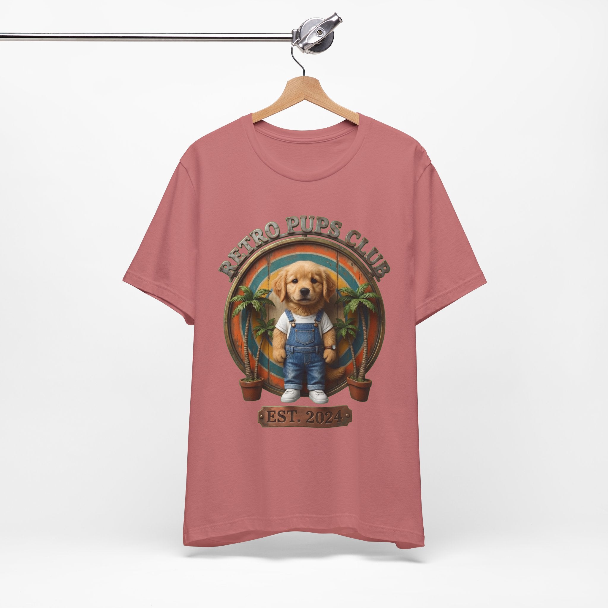 Retro Pups Club Tee – Vintage Puppy Graphic T-Shirt (Est. 2024)