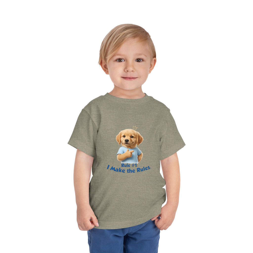 Rule #1: I Make the Rules – Cute Dog T-Shirt | Funny Puppy Boss Graphic Tee (Unisex)